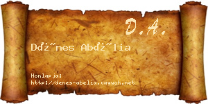 Dénes Abélia névjegykártya